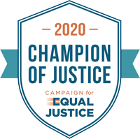 2020 Champion of Justice seal